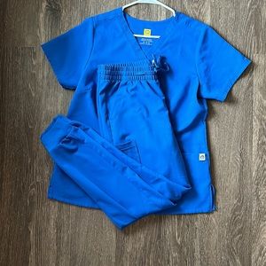 WonderWink Jogger Scrub Set Size M Royal Blue